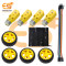 Combo of Dual Shaft BO Motor | Rubber Wheels | Male to Male Jumper Wire and 4 AA Cell Holder